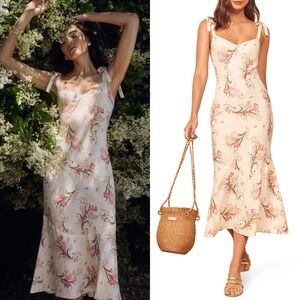 NWT Reformation Christianna Floral Print Midi Dress in‎ Leila - Size XS